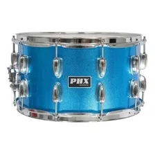 Caixa Bateria Phx 14x8 Madeira Cromado Pele Cristal Azul Foto mini 1
