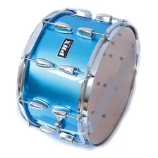 Caixa Bateria Phx 14x8 Madeira Cromado Pele Cristal Azul Foto mini 2