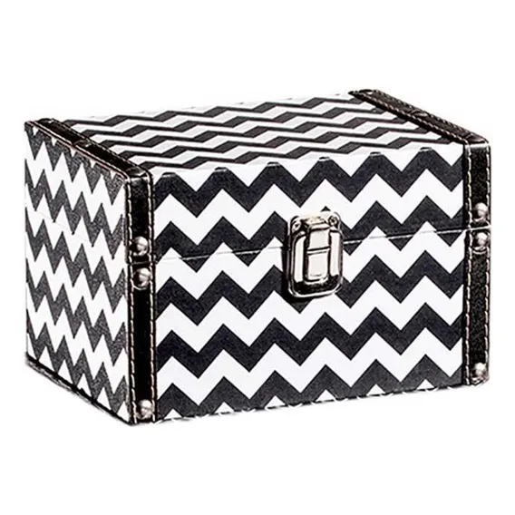 Caixa Baú Decorativa Zigzag 20cm Foto 1