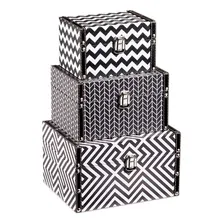 Caixa Baú Decorativa Zigzag 20cm Foto mini 2