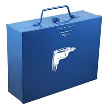 Caixa Bau Metal Furadeira Martelete Para Acess贸rios Makita Bosch Cor Azul Foto mini 3