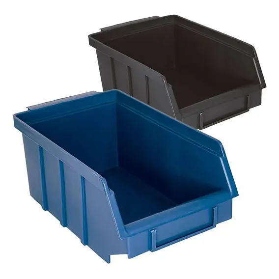 Caixa Bin Organizadora Plástica Nº4 Azul Caixa Com 96 Peças Foto 1