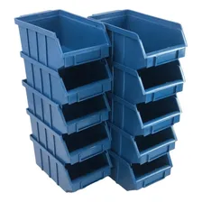 Caixa Bin Organizadora Plástica Nº4 Azul Caixa Com 96 Peças Foto mini 4