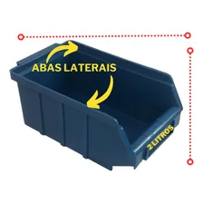 Caixa Bin Organizadora Plástica Nº4 Azul Caixa Com 96 Peças Foto mini 3