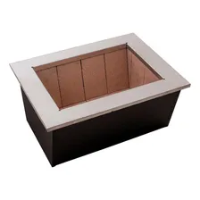 Caixa Braseiro Churrasqueira Gourmet Em Aço Preta 60x45x28cm Foto mini 1
