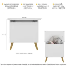 Caixa Brinquedos Ba煤 Organizador Retr么 Multim贸veis Fg3638 Foto mini 3