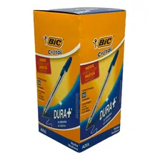 Caixa C/50 Caneta Azul Esferográfica Bic Cristal Papelaria Foto mini 1