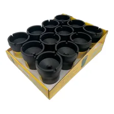 Caixa C/12 Cinzeiro Copo Jumbo Butt Bucket Preto Atacado Foto mini 1