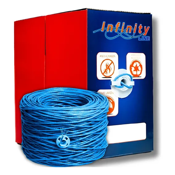 Caixa Cabo De Rede Internet Cftv Cameras Cat5e 305m Utp Foto 1
