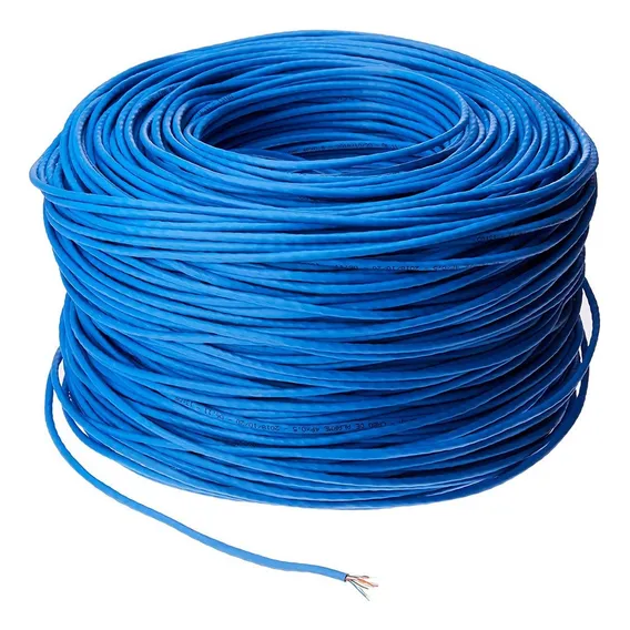 Caixa Cabo Rede Cat5 Azul Cftv Multilaser 4 Pares 150 Metros Foto 1