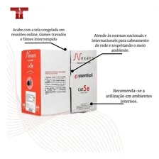 Caixa Cabo Rede Nexans 305 Metros Utp Cmx 4 Par 100% Cobre Cor Branco Foto mini 3