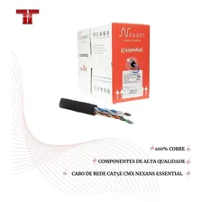 Caixa Cabo Rede Nexans 305 Metros Utp Cmx 4 Par 100% Cobre Cor Cinza Foto mini  2
