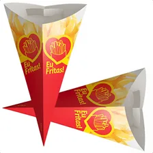 Caixa, Caixinha, Embalagem, Cone Batata Frita P - 100 Un Foto mini  2