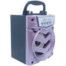 Caixa Caixinha Som Amplificada Bluetooth Usb Fm P2 Sd Rosa Foto mini 3