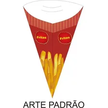 Caixa Caixinhas Embalagem Cone Batata Fritas P 100 Pçs Cor Vermelho Foto mini 3
