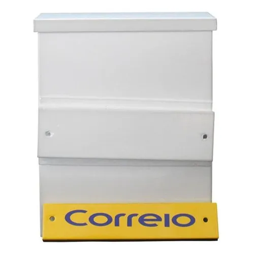 Caixa Carta Grade Vertical Com Porta Cadeado Cor Branca Foto 1