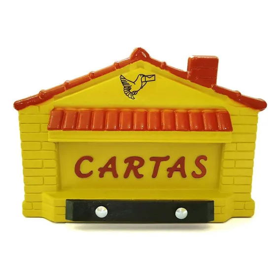 Caixa Carta Power Plastica Gradil Casinha Amarela 23-1-am Foto 1