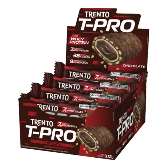 Caixa Chocolate Trento T-pro 12x26g Whey Protein Foto 1