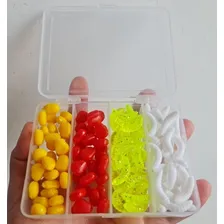 Caixa Com 100 Pcs Isca De Silicone Milho Cheiro Carpa Pesca Foto mini 4