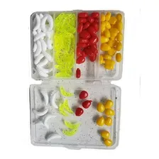 Caixa Com 100 Pcs Isca De Silicone Milho Cheiro Carpa Pesca Foto mini 2