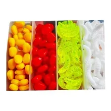 Caixa Com 100 Pcs Isca De Silicone Milho Cheiro Carpa Pesca Foto mini 1