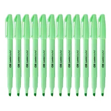 Caixa Com 12 Marca Textos Cis Lumini Cores Pastéis Verde Foto  mini 1