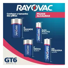 Caixa Com 24 Cartelas Pilha Aa C/ 6 Alcalina - Rayovac Foto mini 2