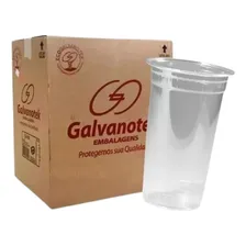 Caixa com 450 Copos Plásticos PET Transparente 650ml Galvanotek G-865 Foto mini 4