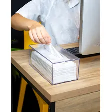 Caixa Com Tampa Porta Papel Toalha Interfolhado Ps Cristal Foto mini 4