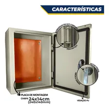 Caixa Comando 30x20x15 Painel Eletrico Quadro Comando Hermetico 300x200x150mm (i) Caixa Montagem Foto mini 2