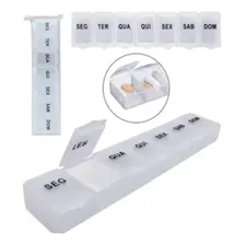Caixa Comprimido Porta Medicamento Semanal Dia Remédio Foto mini  2