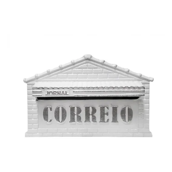 Caixa Correio AlumÃnio Branca Jornal N.02 - Real Caixas Foto 1