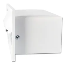 Caixa Correio Carta ChapĂ©u Branco 23 Cm + Visor Ăgua Ou Luz Cor Caixa E Visor Ăgua Foto mini 3