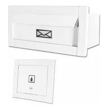 Caixa Correio Carta ChapĂ©u Branco 23 Cm + Visor Ăgua Ou Luz Cor Caixa E Visor Ăgua Foto mini 1