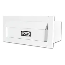 Caixa Correio Carta ChapĂ©u Branco 23 Cm + Visor Ăgua Ou Luz Cor Caixa E Visor Ăgua Foto mini 2