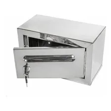 Caixa Correio Carta Condomínio Frontal Inox Chave 15x30x18cm Foto mini  2