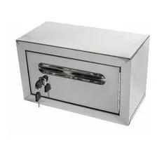 Caixa Correio Carta Condomínio Frontal Inox Chave 15x30x18cm Foto mini  3