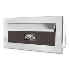 Caixa Correio Carta Inox Cores + Visor Água Ou Luz Cor Caixa Marrom + Visor Luz Foto mini  2