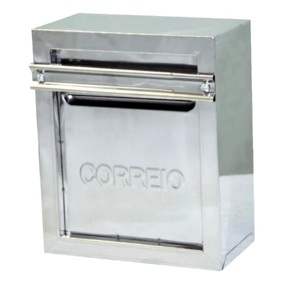 Caixa Correio Cartas Popular 30 Inox Para Grade 13x25x30cm Foto 1