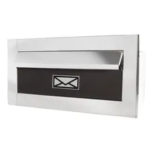 Caixa Correio Frente Inox Branca Preta Carta 30 Cm Profundid Cor Marrom Foto  mini 1