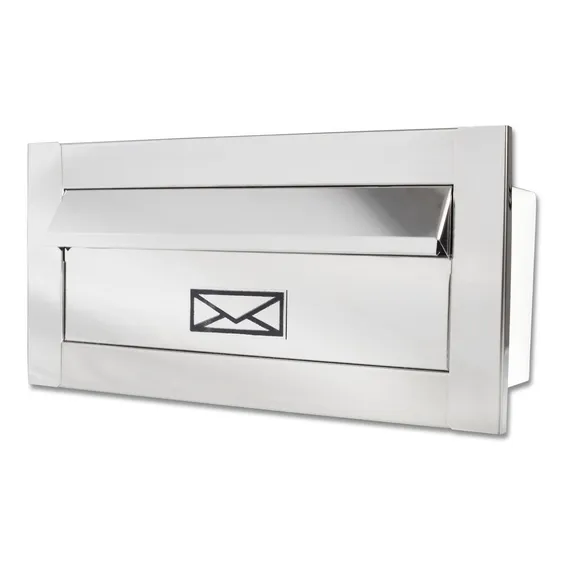 Caixa Correio Frente Inox Carta 20 Cm Profundid Foto 1