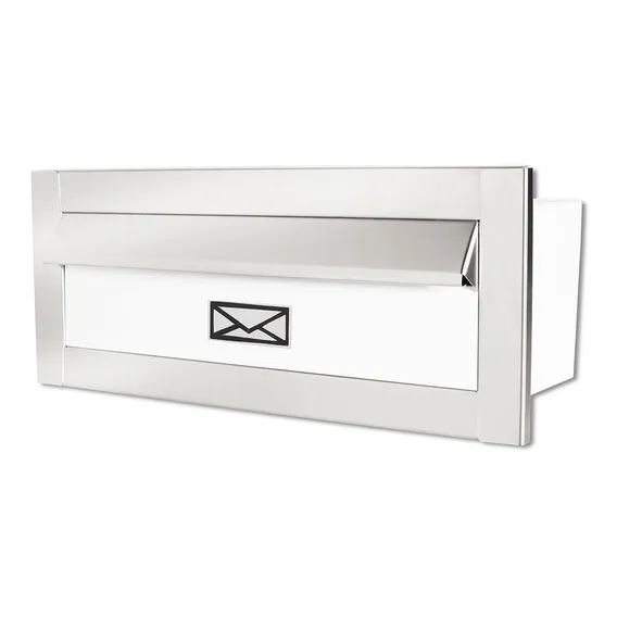 Caixa Correio Frente Inox Para Cartas E Revistas Cor Branco Foto 1