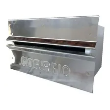 Caixa Correio Galvinox Fundo Chapa Frente Inox 15x25x12cm Foto mini 1
