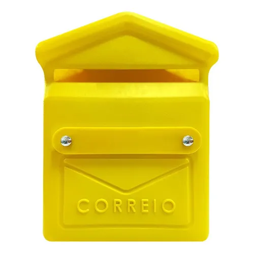 Caixa Correio Para Cartas / CorrespondĂȘncias PlĂĄstico Pvc Cor Amarelo Foto 1
