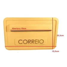 Caixa Correio Plástica Residencial Para Muro Ou Grade Cor Amarelo Foto mini 4