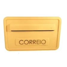Caixa Correio Plástica Residencial Para Muro Ou Grade Cor Amarelo Foto mini  3