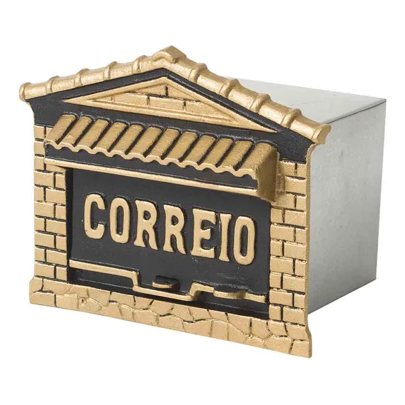 Caixa Correio Portuguesa Frontal 15x21x15 Para Muro - Fuzil Foto 1