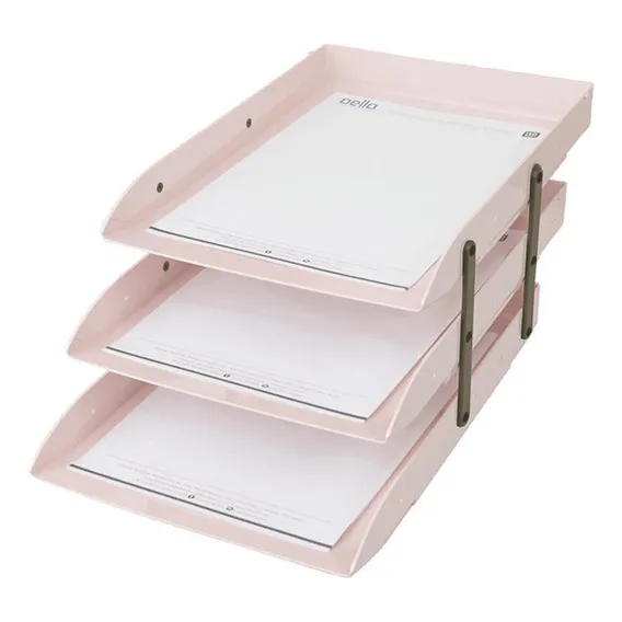 Caixa Correspondência Rosa Claro Articulável Tripla Dello Foto 1