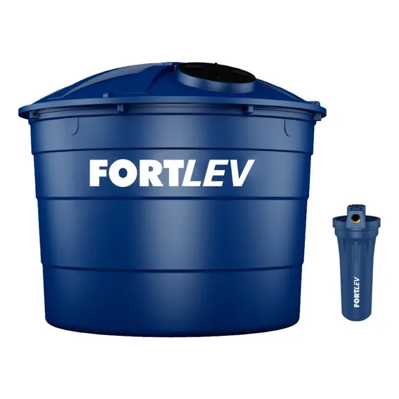 Caixa D'água 7.500l Com Filtro Cavalete Fortlev Foto 1