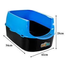 Caixa De Areia Banheiro Gato Sanitário Furba Sandbox Azul Foto mini 3